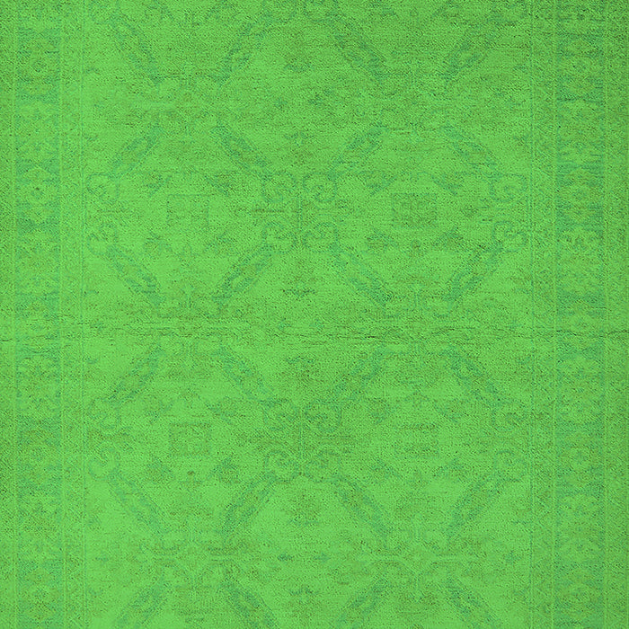Machine Washable Oriental Green Industrial Area Rugs, wshurb1124grn
