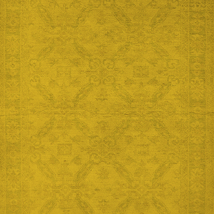 Machine Washable Oriental Yellow Industrial Rug, wshurb1124yw