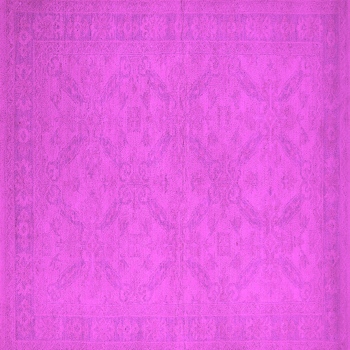 Square Machine Washable Oriental Pink Industrial Rug, wshurb1124pnk