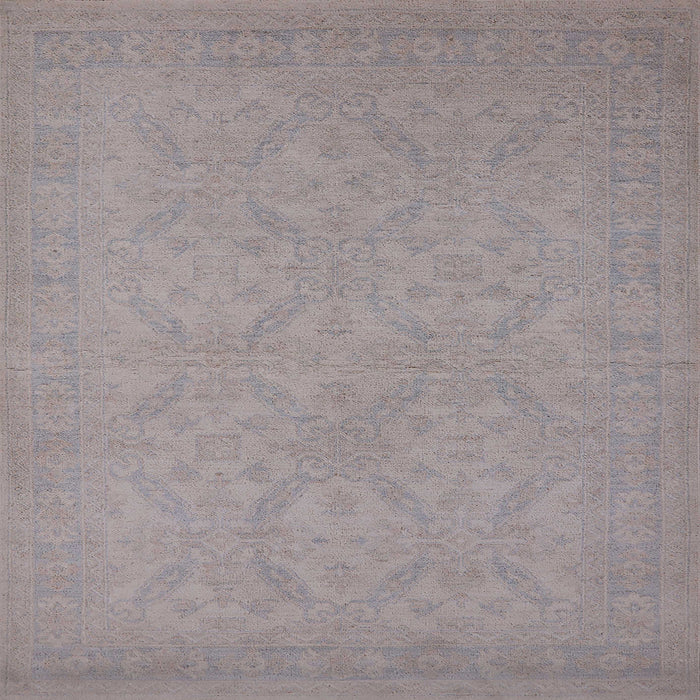 Square Mid-Century Modern Rosy Brown Pink Oriental Rug, urb1124