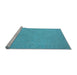 Sideview of Machine Washable Oriental Light Blue Industrial Rug, wshurb1124lblu