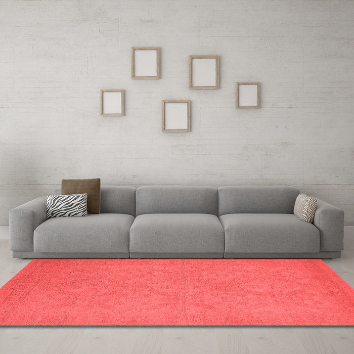 Industrial Red Washable Rugs