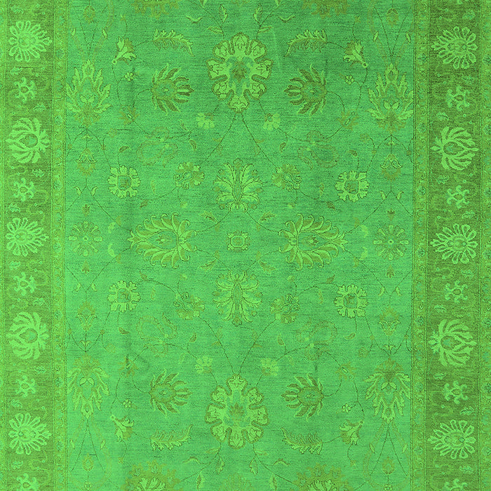 Machine Washable Oriental Green Industrial Area Rugs, wshurb1125grn