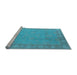 Sideview of Machine Washable Oriental Light Blue Industrial Rug, wshurb1125lblu