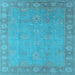 Square Oriental Light Blue Industrial Rug, urb1125lblu