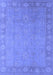 Machine Washable Oriental Blue Industrial Rug, wshurb1125blu