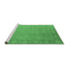 Sideview of Machine Washable Oriental Emerald Green Industrial Area Rugs, wshurb1125emgrn