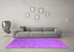Machine Washable Oriental Purple Industrial Area Rugs in a Living Room, wshurb1125pur-1
