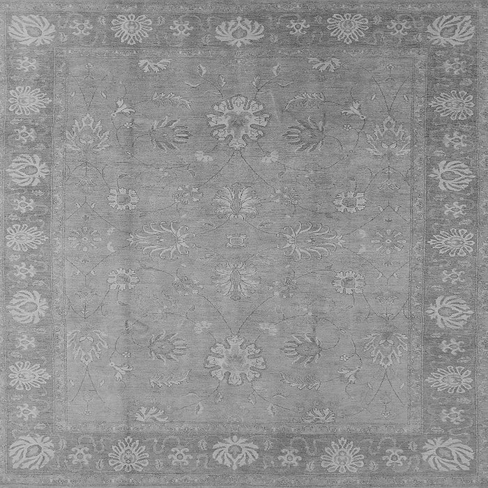 Square Machine Washable Oriental Gray Industrial Rug, wshurb1125gry
