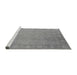 Sideview of Machine Washable Oriental Gray Industrial Rug, wshurb1125gry
