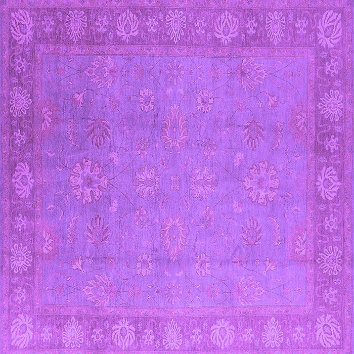 Square Machine Washable Oriental Purple Industrial Area Rugs, wshurb1125pur-1