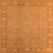 Square Oriental Orange Industrial Rug, urb1125org