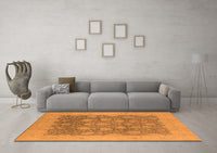 Machine Washable Oriental Orange Industrial Rug, wshurb1126org