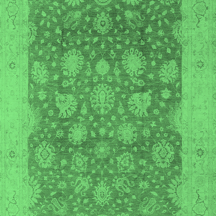 Machine Washable Oriental Emerald Green Industrial Area Rugs, wshurb1126emgrn