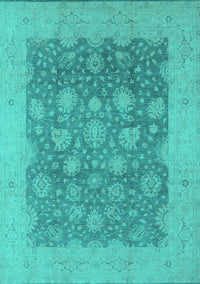 Oriental Turquoise Industrial Rug, urb1126turq