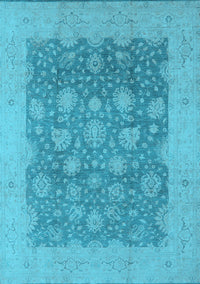 Oriental Light Blue Industrial Rug, urb1126lblu