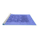 Sideview of Machine Washable Oriental Blue Industrial Rug, wshurb1126blu