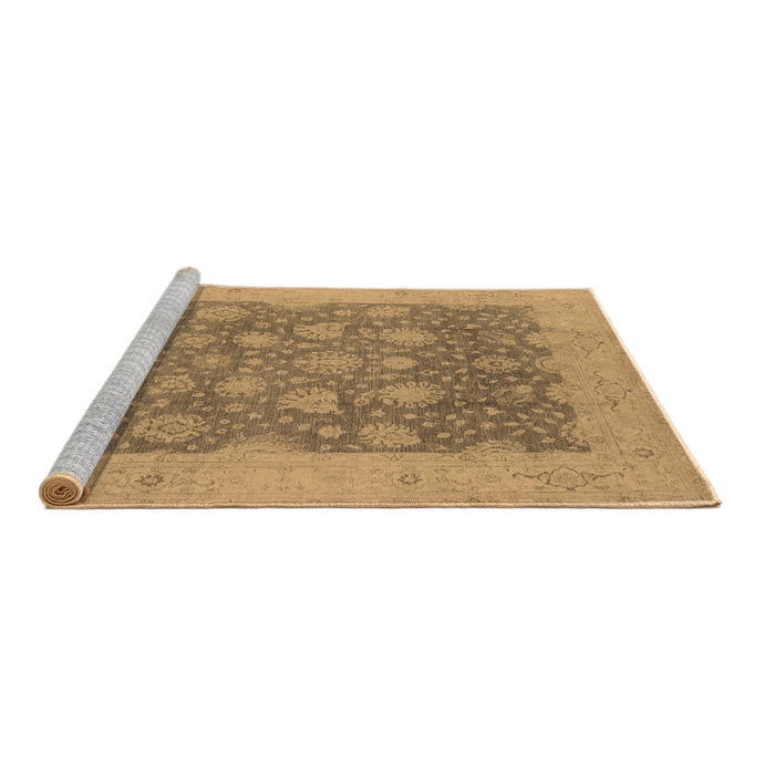 Sideview of Machine Washable Oriental Brown Industrial Rug, wshurb1126brn