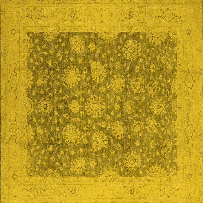 Square Oriental Yellow Industrial Rug, urb1126yw