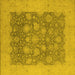 Square Oriental Yellow Industrial Rug, urb1126yw