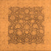 Square Oriental Orange Industrial Rug, urb1126org