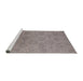 Sideview of Machine Washable Industrial Modern Rose Dust Purple Rug, wshurb1127