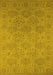 Oriental Yellow Industrial Rug, urb1127yw