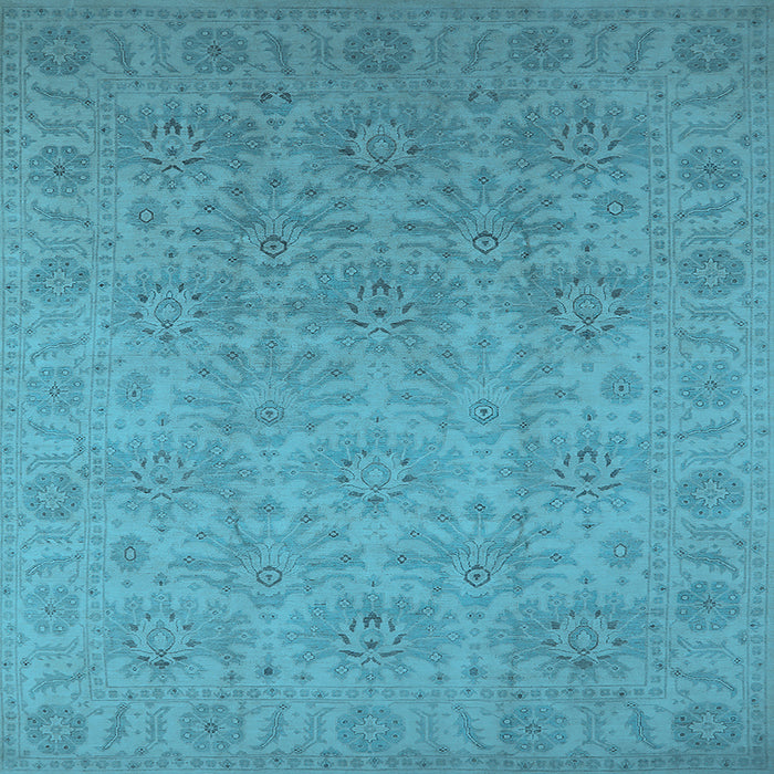 Square Oriental Light Blue Industrial Rug, urb1127lblu