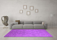 Machine Washable Oriental Purple Industrial Rug, wshurb1127pur