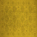 Square Oriental Yellow Industrial Rug, urb1127yw