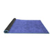 Sideview of Oriental Blue Industrial Rug, urb1127blu