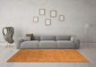 Machine Washable Oriental Orange Industrial Area Rugs in a Living Room, wshurb1127org