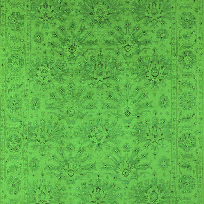 Machine Washable Oriental Green Industrial Area Rugs, wshurb1127grn