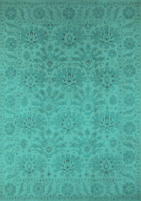 Oriental Turquoise Industrial Rug, urb1127turq