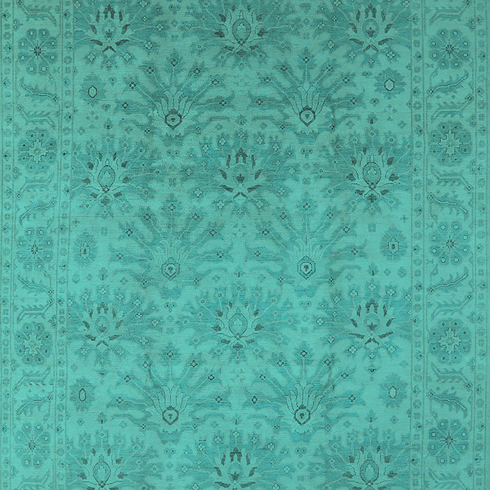 Machine Washable Oriental Turquoise Industrial Area Rugs, wshurb1127turq