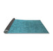 Sideview of Oriental Light Blue Industrial Rug, urb1127lblu