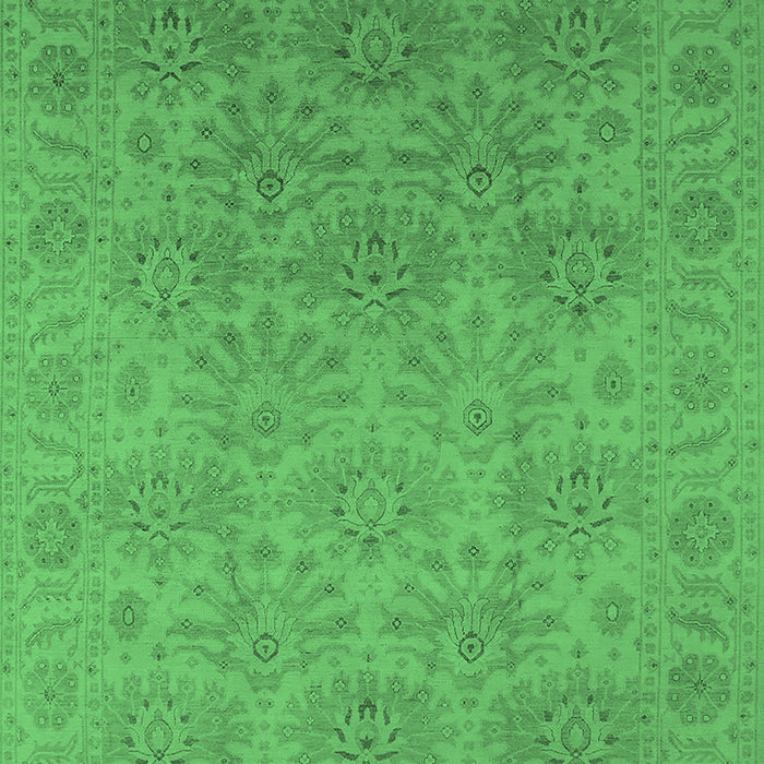 Machine Washable Oriental Emerald Green Industrial Area Rugs, wshurb1127emgrn