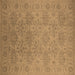 Square Oriental Brown Industrial Rug, urb1127brn