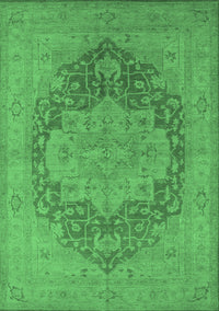 Oriental Emerald Green Industrial Rug, urb1128emgrn