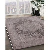 Mid-Century Modern Mauve Taupe Purple Oriental Rug, urb1128