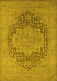 Oriental Yellow Industrial Rug, urb1128yw