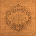 Square Oriental Orange Industrial Rug, urb1128org