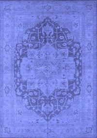 Oriental Blue Industrial Rug, urb1128blu