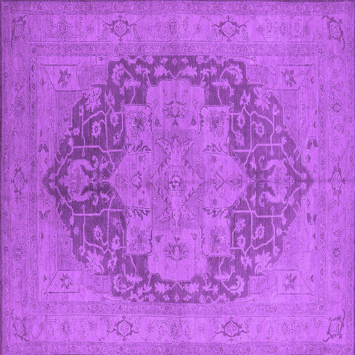 Square Oriental Purple Industrial Rug, urb1128pur