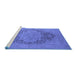 Sideview of Machine Washable Oriental Blue Industrial Rug, wshurb1128blu