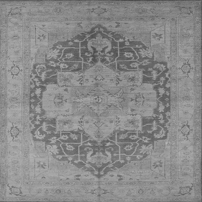 Square Oriental Gray Industrial Rug, urb1128gry