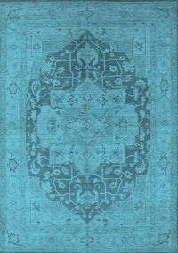 Oriental Light Blue Industrial Rug, urb1128lblu