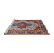 Sideview of Machine Washable Industrial Modern Chestnut Brown Rug, wshurb1129