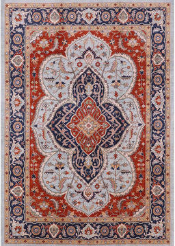 Mid-Century Modern Chestnut Brown Oriental Rug, urb1129