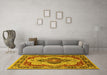 Machine Washable Oriental Yellow Industrial Rug in a Living Room, wshurb1129yw